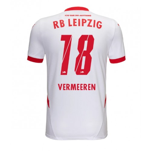 Moški Nogometni dresi RB Leipzig Arthur Vermeeren #18 Domači 2024-25 Kratek Rokav